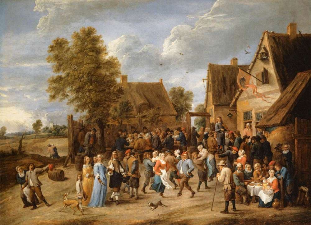 Village Revel with Aristocratic Couple — David Teniers the Younger