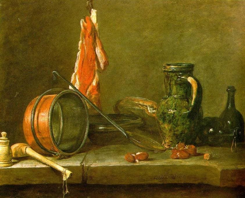 A Lean Diet with Cooking Utensils — Jean-Baptiste-Simeon Chardin