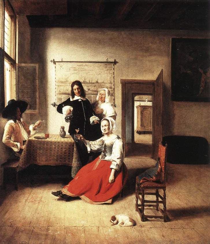 La Buveuse — Pieter de Hooch