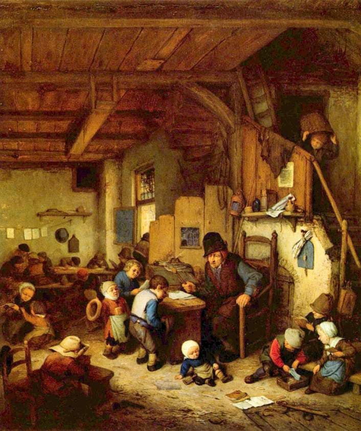 The Schoolmaster — Adriaen van Ostade