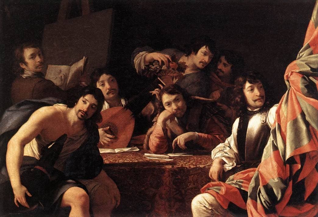 A Gathering of Friends — Eustache Le Sueur