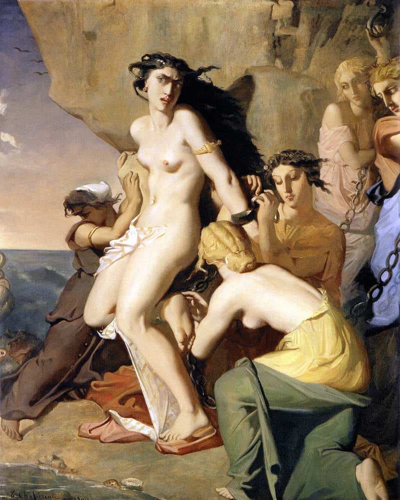 Andromède attachée au rocher par les Néréides — Théodore Chassériau