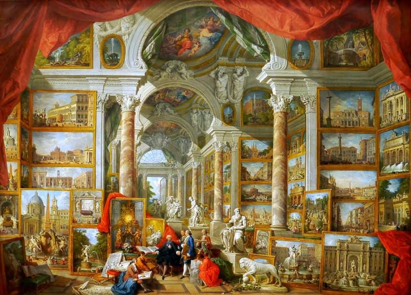 galerie de vues de la Rome moderne — Giovanni Paolo Panini
