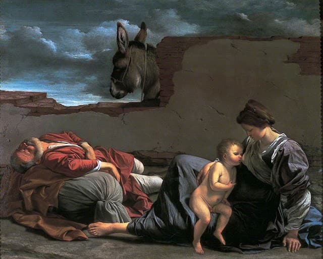 Le Repos de la Sainte Famille pendant la fuite en Égypte — Orazio Gentileschi