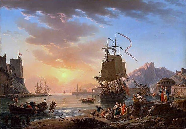 Marine, soleil couchant — Claude Joseph Vernet