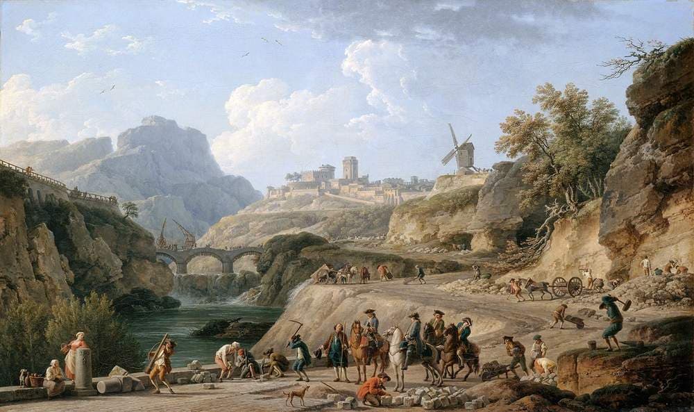 La construction d'un grand chemin — Claude Joseph Vernet