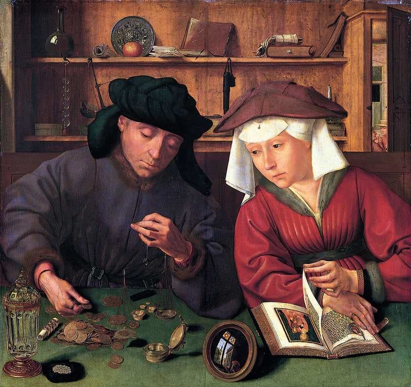 The Moneylender and His Wife — Quentin Matsys