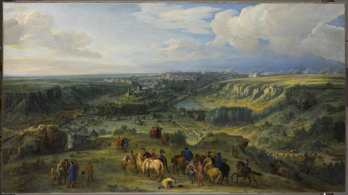 View of the City of Luxemburg from the baths of Mansfeld (taken on 3 June 1684) — Adam van der Meulen