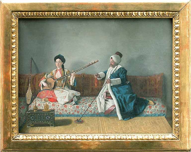 Monsieur Levett and Mademoiselle Glavani in Turkish Costume — Jean-Étienne Liotard