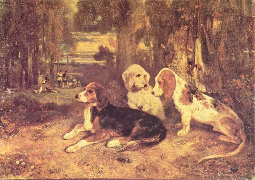 Hunting dogs — Alexandre-Gabriel Decamps