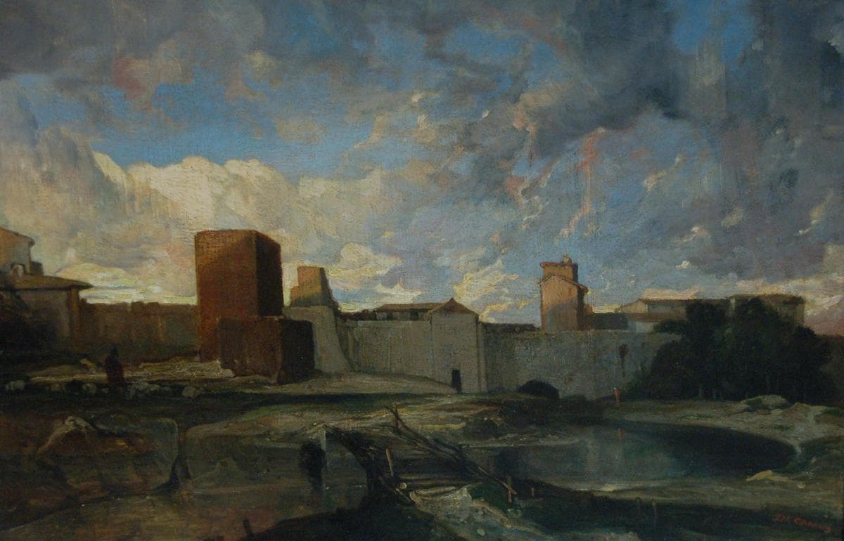 The ramparts of Aigues-Mortes — Alexandre-Gabriel Decamps