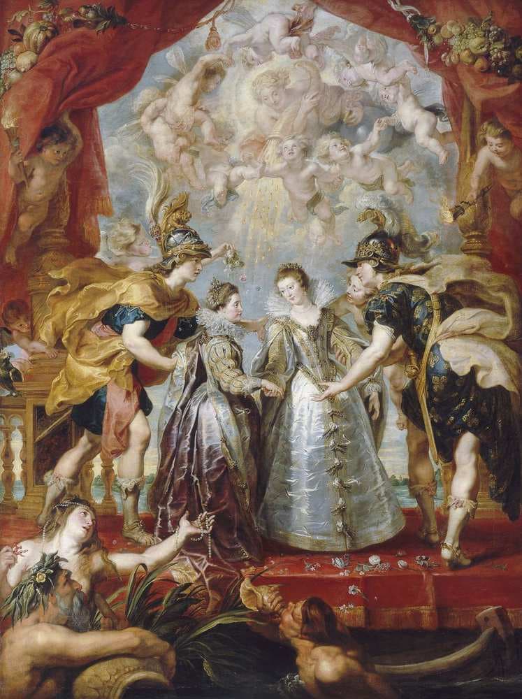 14. The Exchange of the Princesses at the Spanish Border — Peter Paul Rubens