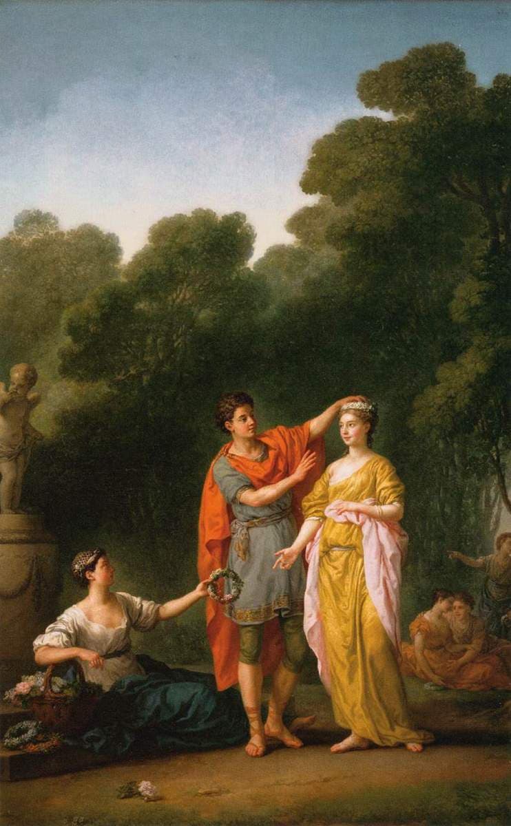 Lover Crowning His Mistress — Joseph-Marie Vien