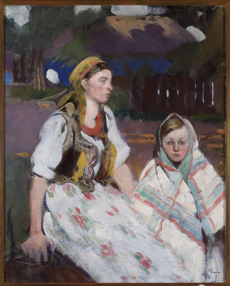 Two peasant girls — Włodzimierz Tetmajer