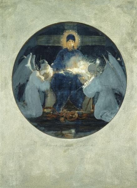 Mother of God, study — Nikolaos Gyzis