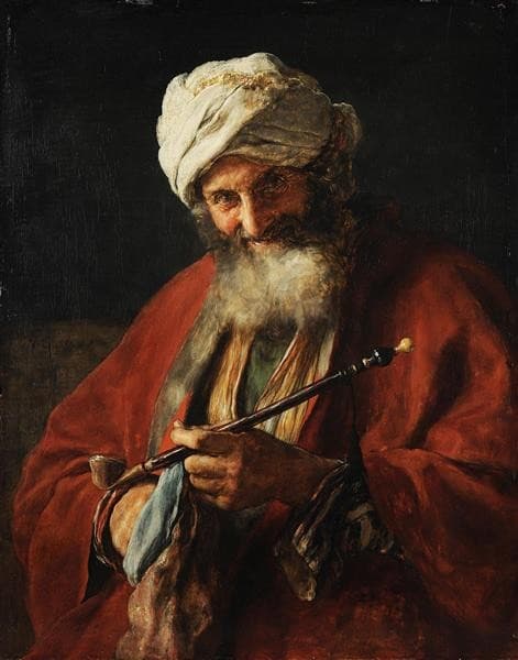 Middle Easterner with Pipe — Nikolaos Gyzis