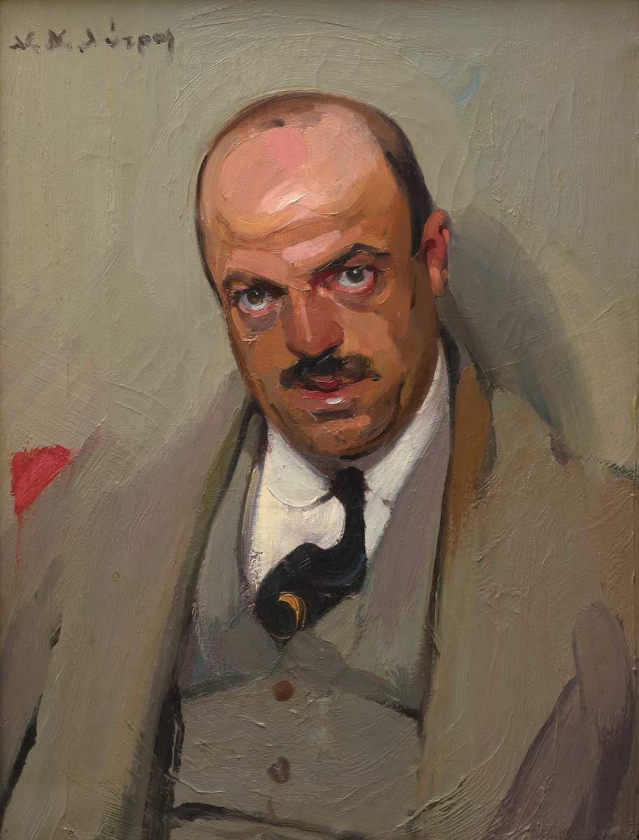 Nikolaos Lytras Portrait of man oil-on-canvas-63x47cm-1915 — Nikolaos Lytras