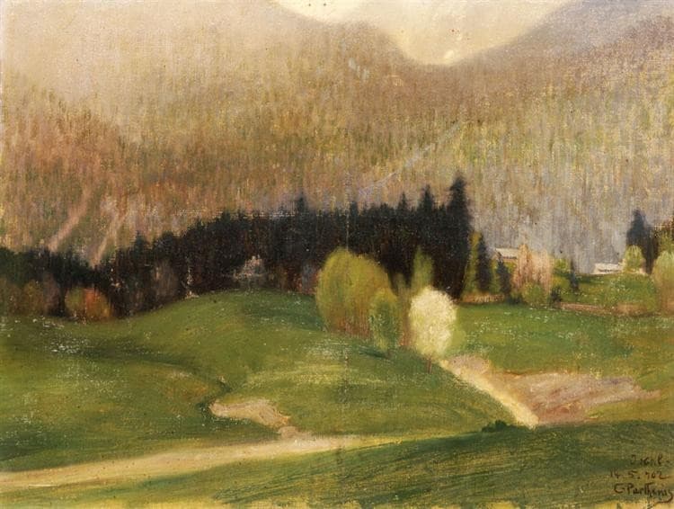 Landscape with Fir Trees — Konstantinos Parthenis