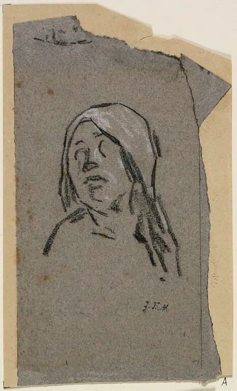 Study of Woman's Head — Jean-François Millet