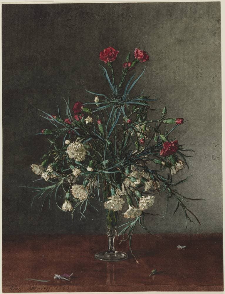 Bouquet of Garden Pinks — Léon Bonvin