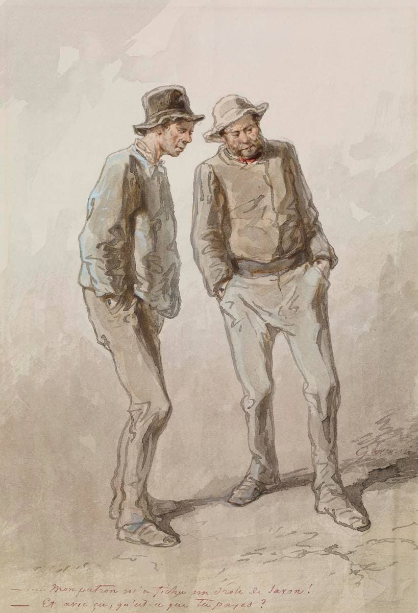 Two Peasants — Paul Gavarni