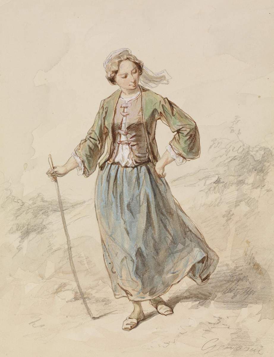 Peasant Girl — Paul Gavarni