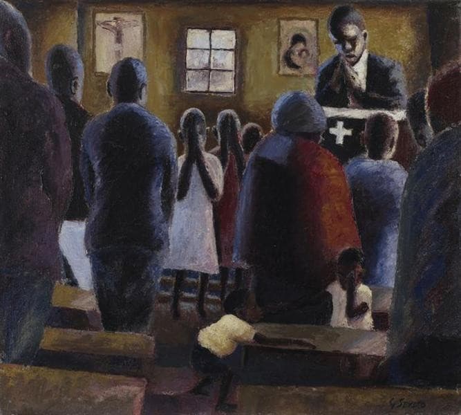 Prayer in Church — Gerard Sekoto