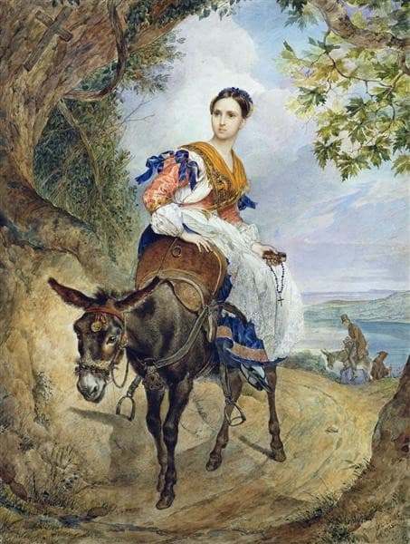 Портрет О. П. Ферзен — Karl Bryullov