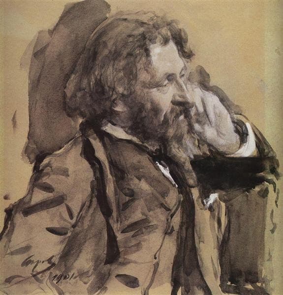 Портрет И. Е. Репина — Valentin Serov