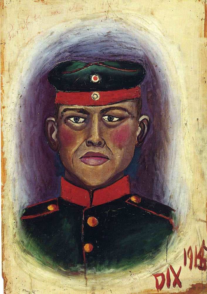 Self-Portrait as a Practice Target — Otto Dix