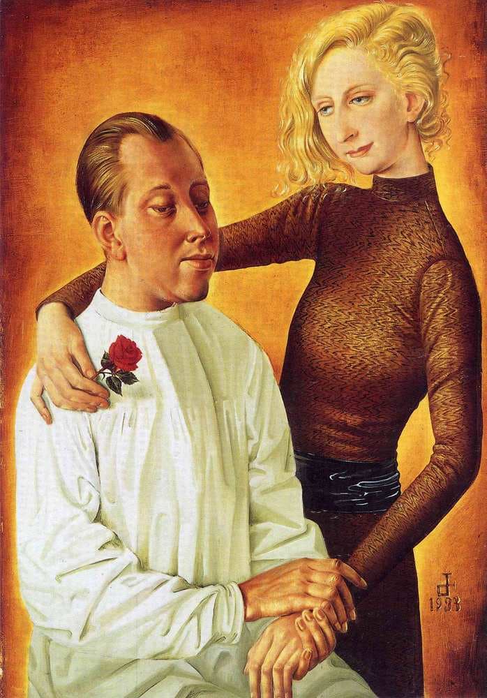 Portrait of the Painter Hans Theo Richter and his wife Gisela — Otto Dix