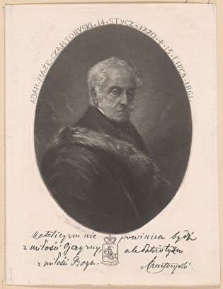 ADAM XIĄŻĘ CZARTORYSKI 14 STYCZ. 1770 + 15 LIPCA 1861