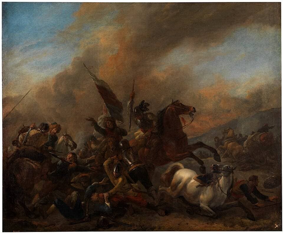 Refriega entre tropas enemigas — Philips Wouwerman