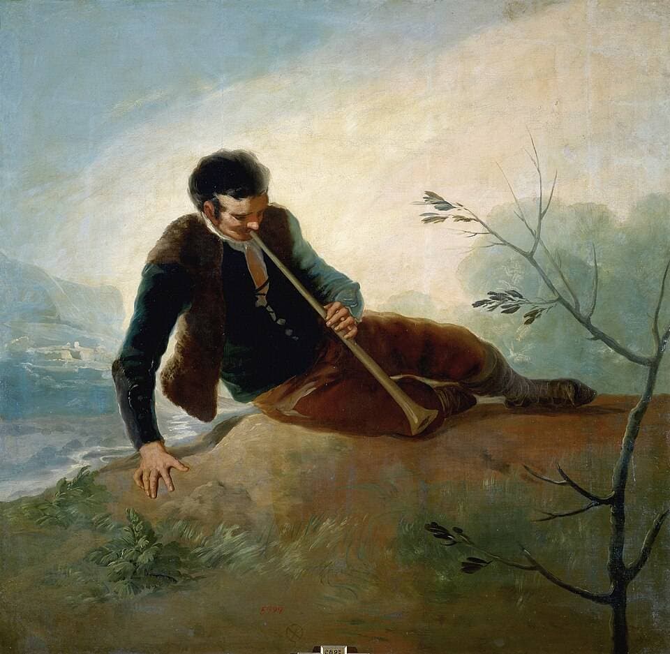 Pastor tocando la dulzaina — Francisco de Goya y Lucientes