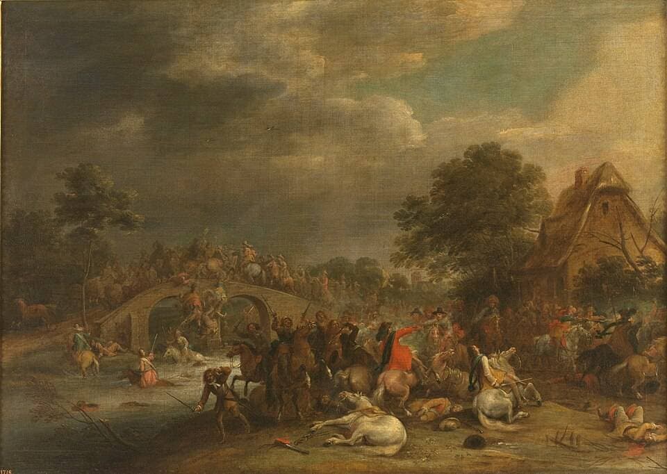 Choque de caballería — Adan Frans van der Meulen