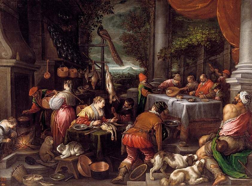 Lázaro y el rico Epulón — Leandro Bassano