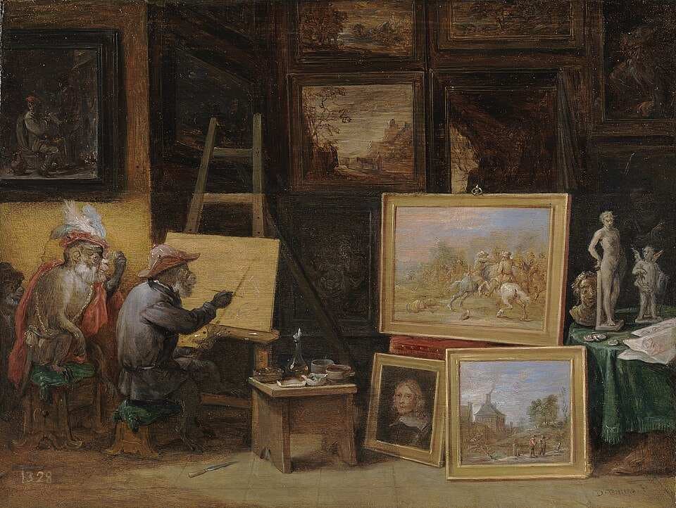 El mono pintor — David Teniers el Joven