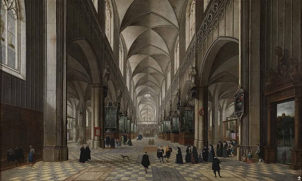 Iglesia de Flandes o La misa — Pieter I Neefs