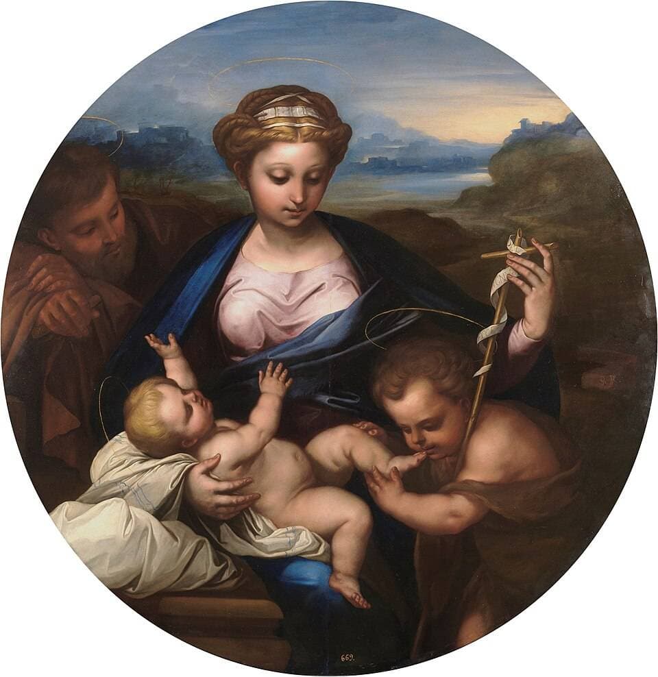 La Sagrada Familia con san Juanito — Luca Giordano