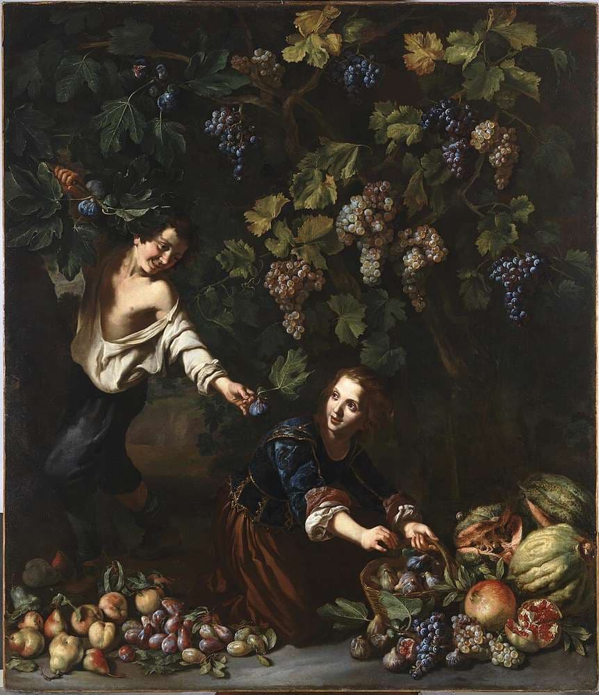 Niños cogiendo fruta — Michelangelo Cerquozzi
