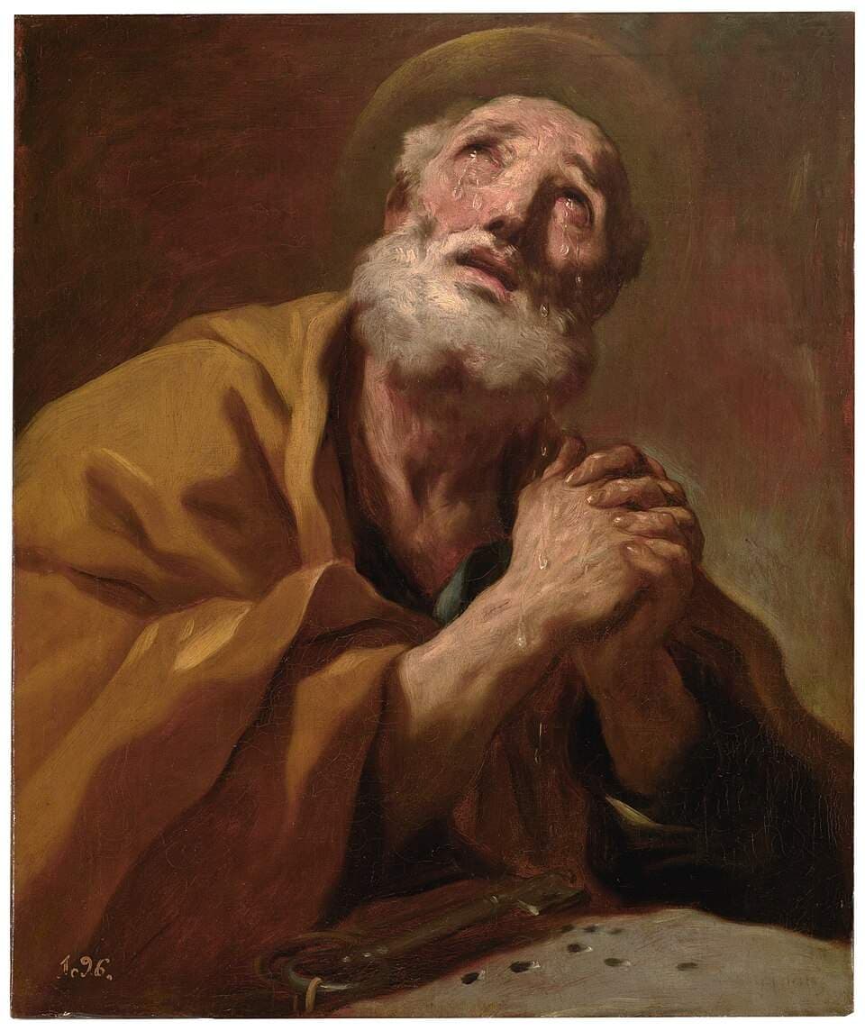 Las lágrimas de san Pedro — Luca Giordano