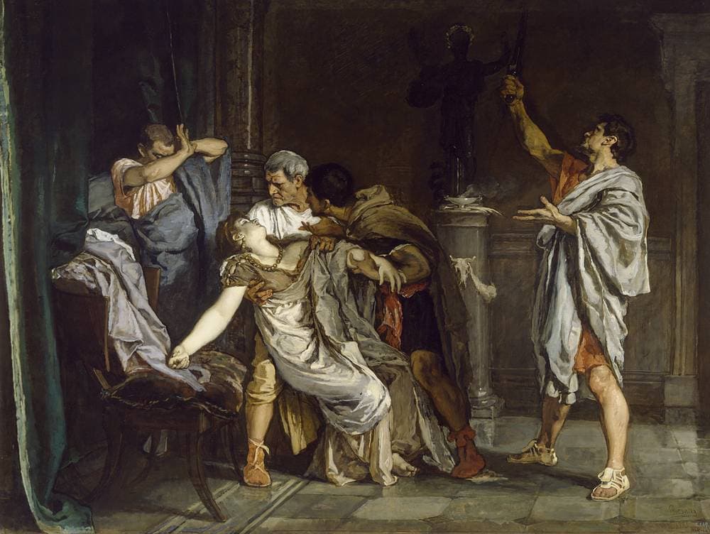 The Death of Lucretia — Eduardo Rosales