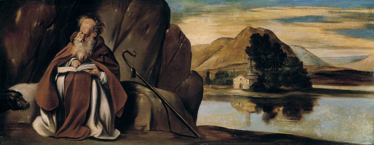 Saint Anthony Abbot in a Landscape — Juan Bautista Maíno