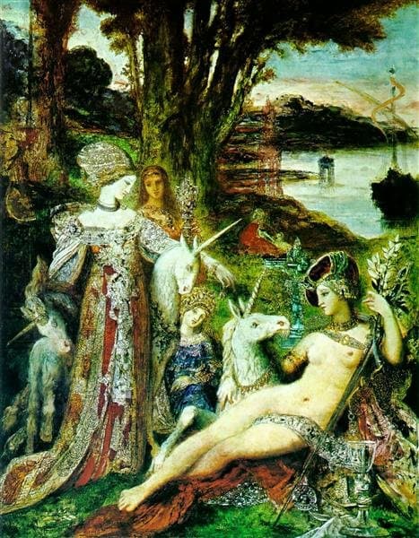 Les Licornes — Gustave Moreau