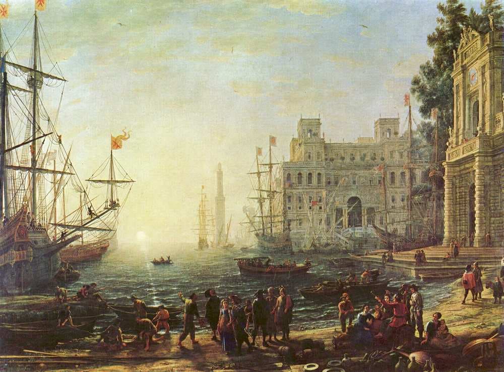 Harbour with Villa Medici — Claude Lorrain