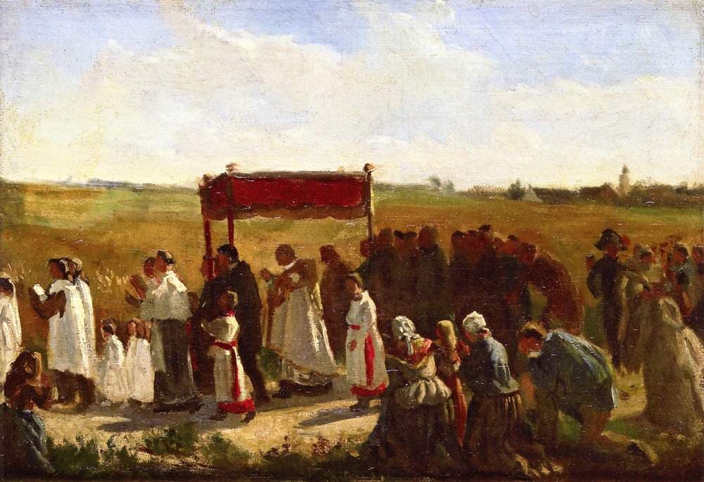 The Blessing of the Wheat in Artois (study) — Jules Breton