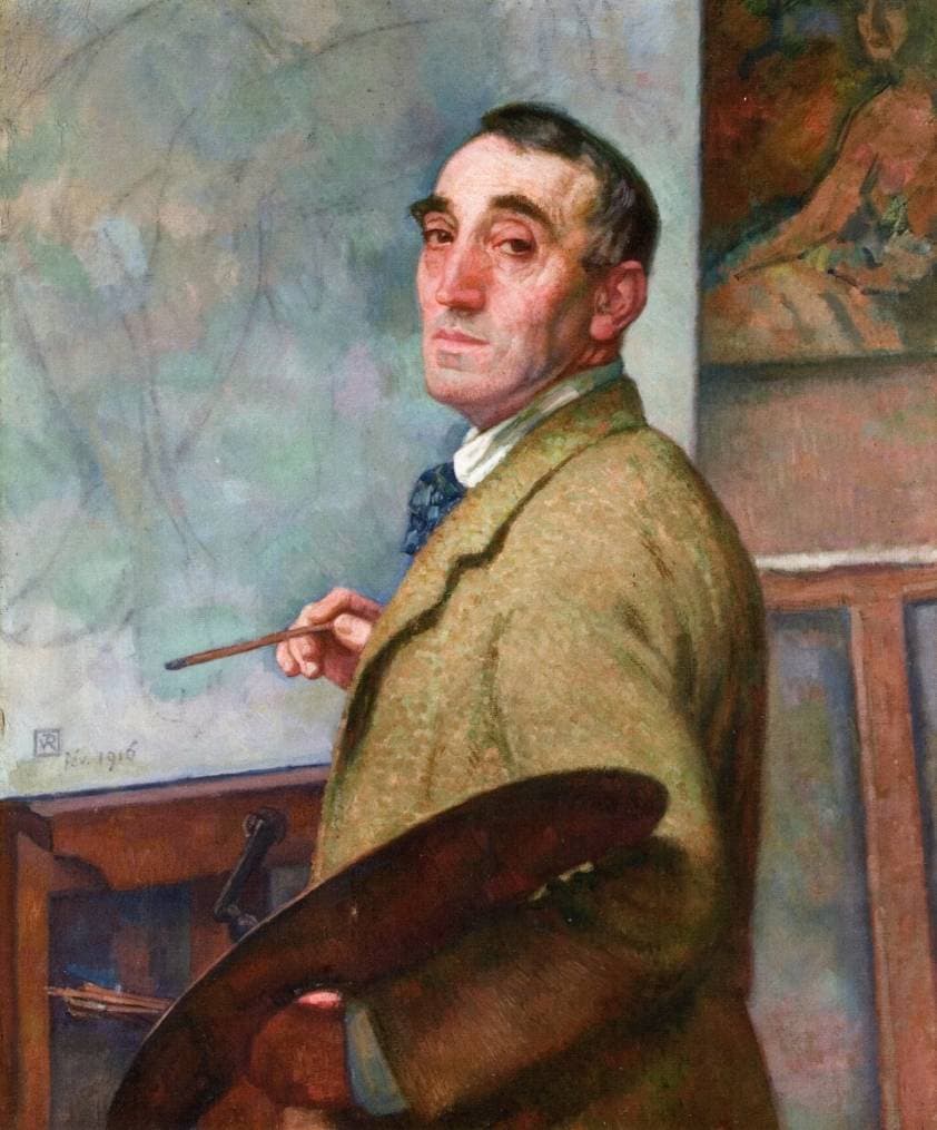 Self Portrait with Palette — Théo van Rysselberghe