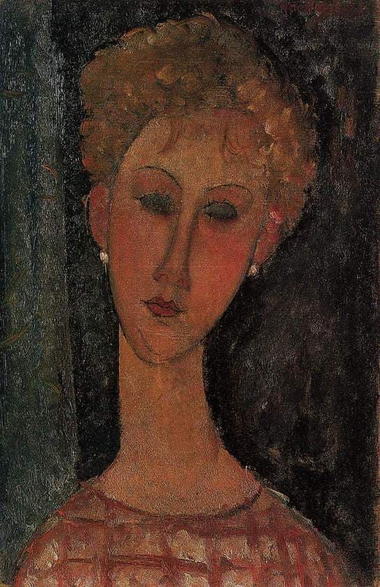 A Blond Wearing Earrings — Amedeo Modigliani