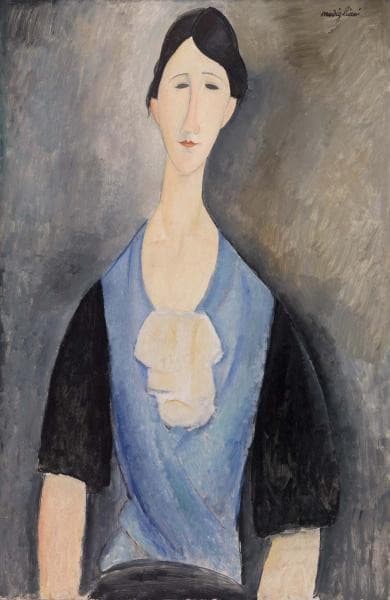 Young Woman in Blue — Amedeo Modigliani