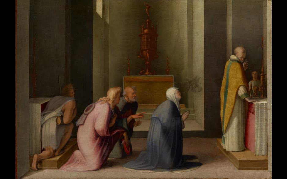 The Miraculous Communion of Saint Catherine of Siena — Domenico di Pace Beccafumi